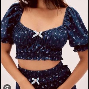 For Love & Lemons Lola Pointelle Top